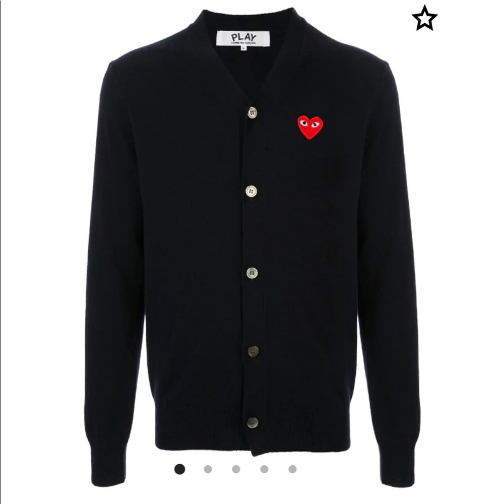 COMME DES GARÇONS PLAY Embroidered Logo Cardigan
